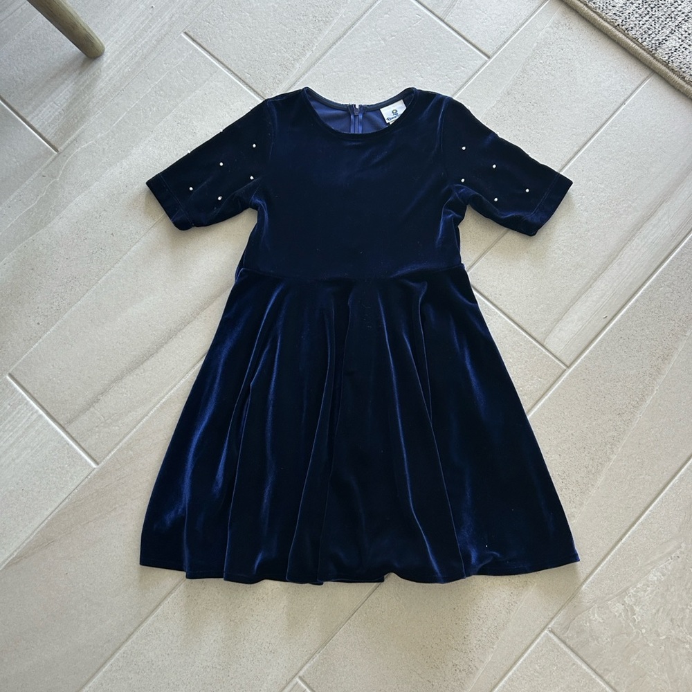 Florence Eiseman Midnight Blue Velvet Dress